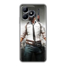 Чехол PUBG для Реалми Ноут 50 (AlphaPrint) (Пабг мен)