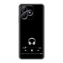 Чехол с картинками на черном фоне для Realme Note 50 – Плеер