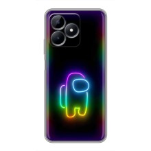 Чехол Амонг Ас для Realme Note 50 (AlphaPrint) (Яркий скин)