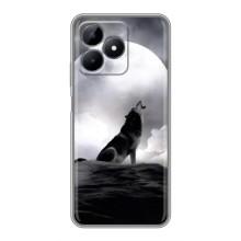 Чехол с Волком на Realme Note 50 – Волк и луна
