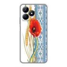 Силіконовый Чохол на Realme Note 50 з картинкой Вишиванки – Вишиванка з квіткою