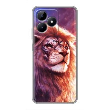 Чехол со Львом для Realme Note 50 (VPrint) (Красочный Лев)