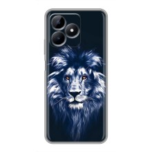 Чехол со Львом для Realme Note 50 (VPrint) (Синий Лев)