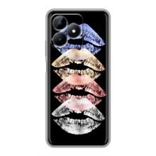 Чехол Стильные девушки на Realme Note 50 (Губы)