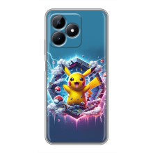 Чехол с Пикачу на Realme Note 50 (Лого Пикачу)