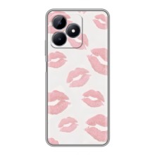 Чехол с розовым рисунком для Realme Note 50 (Розовые губы)