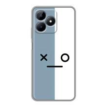 Чохли (ТПУ) (смішні стікери) для Realme Note 50 – Сіро-білий