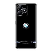 Силиконовый бампер с картинкой машины на Realme Note 50 – Черный BMW
