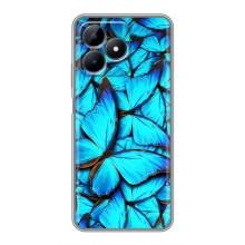 Силиконовый бампер с картинкой животных для Realme Note 50 (Крылья бабочек)