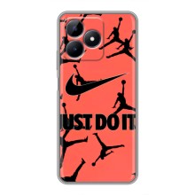 Силиконовый Чехол Nike Air Jordan на Реалми Ноут 50 – Just Do It