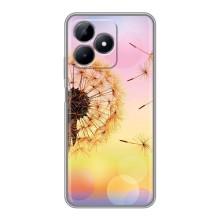 Силиконовый Чехол с одуванчиками на Realme Note 50 – Цветок-одуванчик