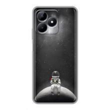 Силиконовый Чехол с принтом "Космонавты" на Realme Note 50 – Космонавт романтик
