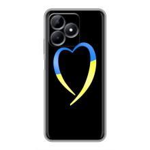 Силиконовый Чехол на Realme Note 50 (Я-Украина) – Украинское сердце