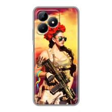 ЗСУ Чехлы (TPU) для Realme Note 50 – Женщина солдат