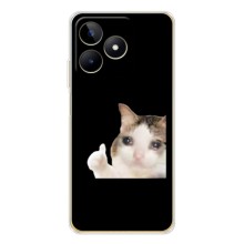 Бампер с принтом Мемы для Realme Note 60 – Кот в слезах