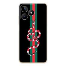 Чехлы Бренд GUCCI для Realme Note 60 – Змей Гуччи