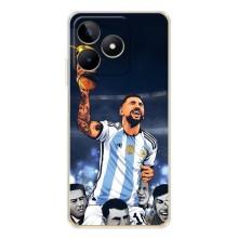 Чехлы для Realme Note 60 (Leo чемпион) (AlphaPrint) (Месси с кубком)