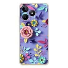 Чехлы с Цветами для Realme Note 60 (VPrint) (Цветочный дизайн)