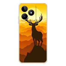 Чехлы с изображением разных животных для Realme Note 60 – Силуэт Оленя