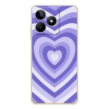 Чохли з тематикою "Маленькі Сердчеки" на Realme Note 60 – Серце фіолет