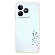 Чохол (Знак сердечка) для Realme Note 60 (Сердечко на блакитному)