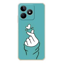 Чохол (Знак сердечка) для Realme Note 60 (Сердечко на бірюзовому)