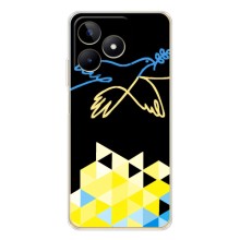 Чехол на Realme Note 60 Украинский дизайн (Мир для Украины)