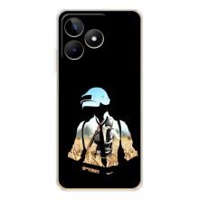 Силиконовый чехол с картинкой "Герой Pubg" на Realme Note 60 – Пубг мен