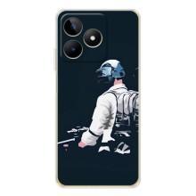 Силиконовый чехол с картинкой "Герой Pubg" на Realme Note 60 – В экиперовке