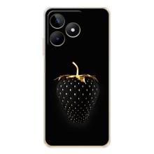 Чехол с изображением  вкусной еды для Realme Note 60 – Чёрная клубника