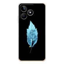 Чехол с картинками на черном фоне для Realme Note 60 – Листочек