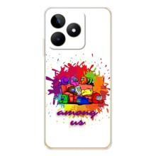 Чехол Амонг Ас для Realme Note 60 (AlphaPrint) (Яркий АмонгАс)