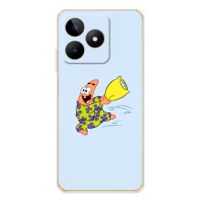 Чохол з картинкою Патрік на Realme Note 60 – Патрік із подушкою