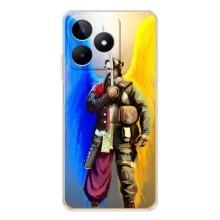 Чехол с картинкой (Патриотический КОЗАК) на Realme Note 60 – Козак с крыльями