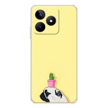 Бампер для Realme Note 60 с картинкой "Песики" – Кактус на голове