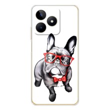 Бампер для Realme Note 60 с картинкой "Песики" – В очках
