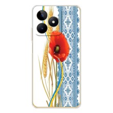 Силіконовый Чохол на Realme Note 60 з картинкой Вишиванки (Вишиванка з квіткою)