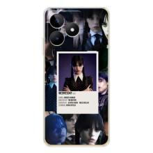 Чехлы Венсдей на Realme Note 60 Уэнсдей (AlphaPrint) (коллаж Уэнздей)