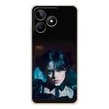 Чехлы Венсдей на Realme Note 60 Уэнсдей (AlphaPrint) (взгляд Уэнздей)