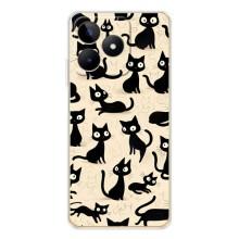 Чохол з малюнком кіт на Realme Note 60 (Чорні коти)