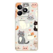 Чохол з малюнком кіт на Realme Note 60 (Колаж котів)