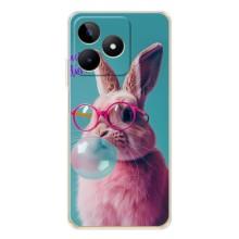 Чехол с принтом стильные животные для Нот 60 (Кролик в очках)