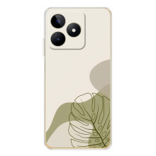 Силиконовый чехол с принтом в цветах на Realme Note 60 – Монстера зелёная