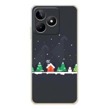 Силиконовый бампер на рождество для Realme Note 60 – Город зимний