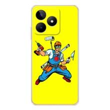 Силиконовый бампер (Работники) на Realme Note 60 – Строитель