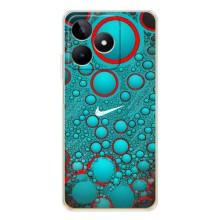 Силиконовый Чехол на Realme Note 60 с картинкой Nike – Найк зеленый