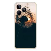 Силиконовый Чехол с одуванчиками на Realme Note 60 – Красивый одуванчик