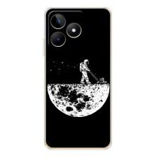 Силіконовый Чохол з принтом "Космонавти" на Realme Note 60 – Космонавт