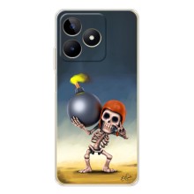 Чехол з героями Клеш Рояль для Realme Note 60 (Скелет с бомбой)