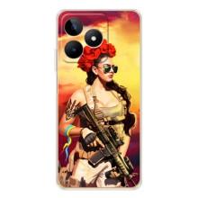 ЗСУ Чехлы (TPU) для Realme Note 60 – Женщина солдат